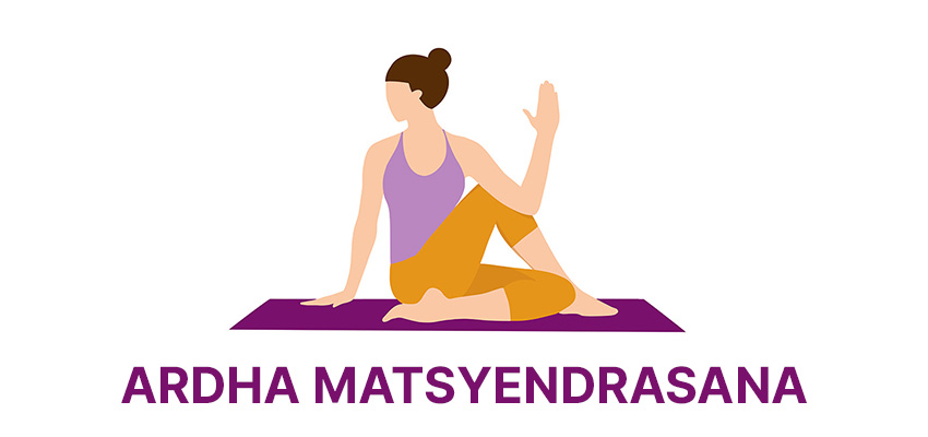 Best Yoga girl doing Ardha Matsyendrasana Illustration download in PNG &  Vector format