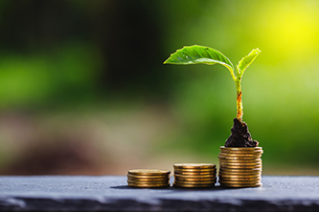 Return on investment concept and saving money