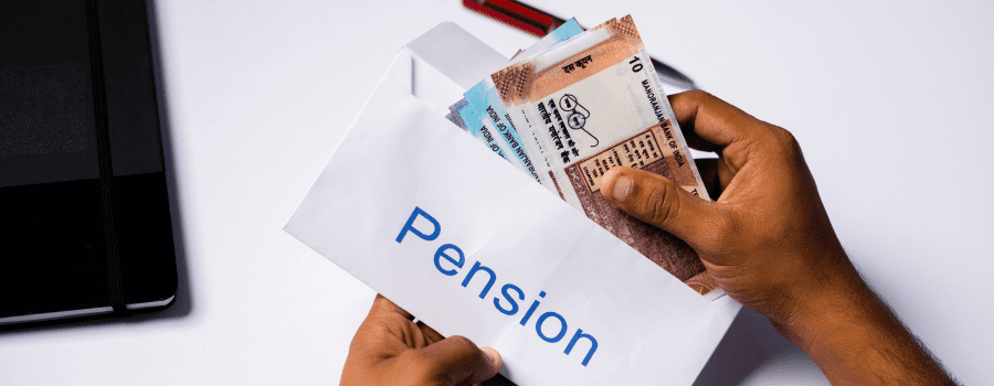 Envelope having Pravasi Pension Scheme Money