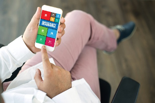 COMMUNICATION TECHNOLOGY INTERNET APP BUSINESS INSURANCE CONCEPT