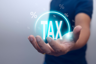 Tax concept. Tax payment. Interest, percentage, discount. business idea