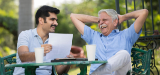senior man meeting with their financial advisor 
