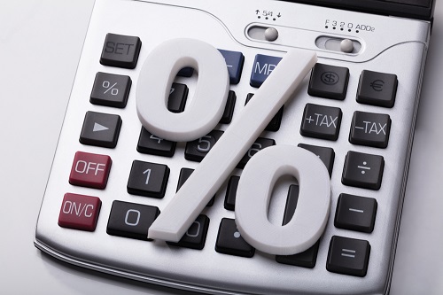 Image of percentage calculator used to calculate income tax